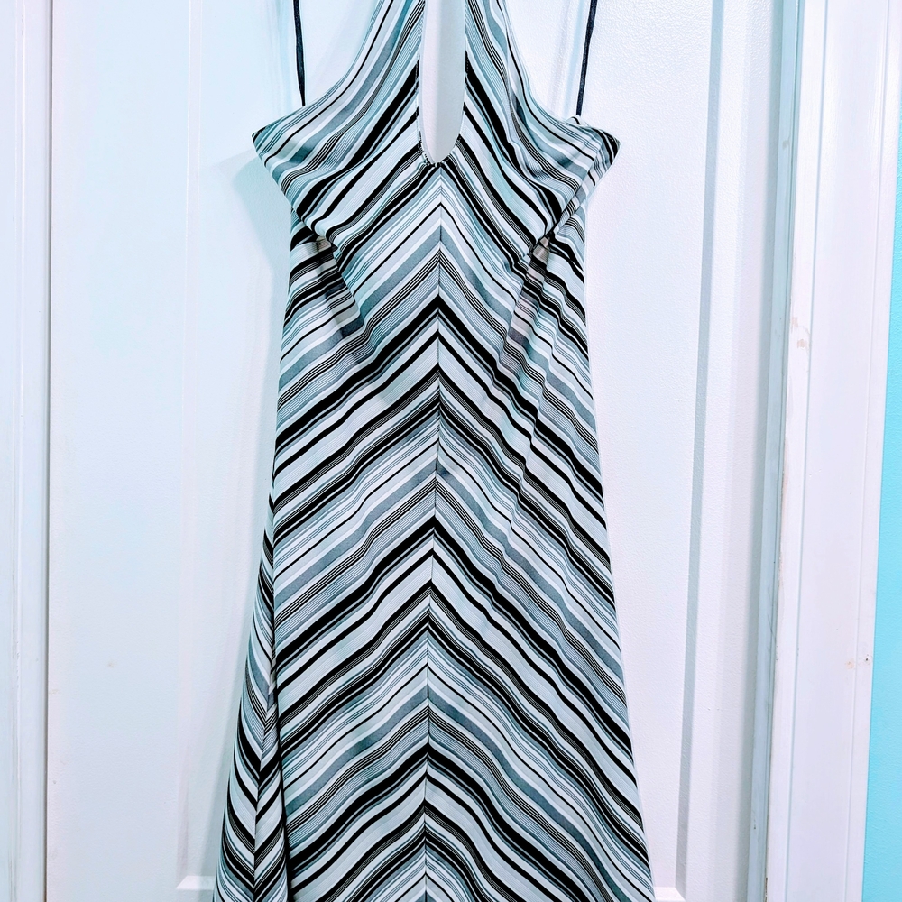 Express Black, Gray and White Halter Sundress